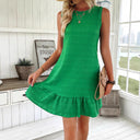Chic Women's Ruffled Hem Short Dress