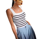 Stylish Striped Cotton Bodysuit for Women