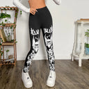 Women's Skull and Floral Print Leggings