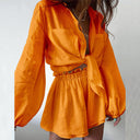 Chic Women's Blouse and Shorts Set