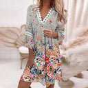 Floral Lace Accent Women's Tunic Dress