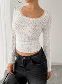 Romantic Women's Long-Sleeve Lace Top