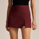 Chic High-Waist Short Skirt with Side Slit for Women