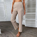Chic High-Waisted Palazzo Pants with Pleats for Women
