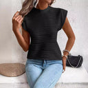 Stylish Structured Short Sleeve Blouse for Women