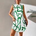 Chic A-Line Mini Dress with Graphic Print