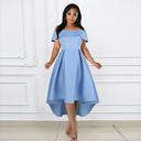 Chic Off-Shoulder Asymmetrical Cocktail Dress for Women