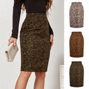 Leopard Print Women's Pencil Skirt