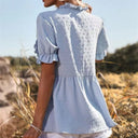 Women's Ruffle Detail V-Neck Blouse
