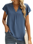 Chic Women's Ruffle Sleeve Blouse