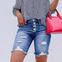 Trendy Women's Destroyed Denim Shorts
