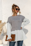 Chic Women's Ruffle Long Sleeve Blouse