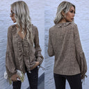Chic Ruffled V-Neck Blouse for Women