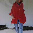 Chic Women's Blouse Dress with Stylish Button Closure
