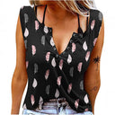 Feather Print Women's Button-Down Shirt