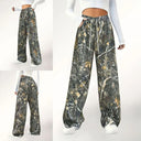 Stylish Women's Camouflage Palazzo Pants with Elastic Waistband