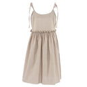 Women's Summer Dress with Adjustable Straps and Elastic Waist