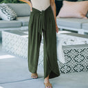 Chic High Waist Palazzo Pants with Tie Belt