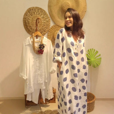 Chic Women's Summer Dot Print Dress