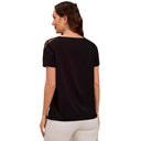 Chic Women's Top with Trendy Lace Accents