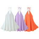 Chic Airy Chiffon Dress with Deep V-Neck and Adjustable Straps