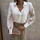 Artistic Lace Sleeve Women's Blouse