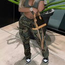 Women's Camouflage Cargo Pants with Ample Pockets