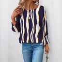 Chic Wave Pattern Women's Blouse
