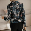 Stylish Snake Print Women's Blouse