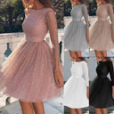 Chic Tulle Dress with Sheer Sleeves