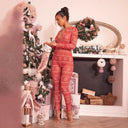 Festive Long Sleeve Christmas Jumpsuit for Women