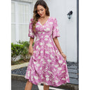 Floral Print Wrap Dress for Women