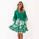 Floral Print Women's Dress with Statement Sleeves