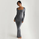 Chic Long Sleeve U-Neck Dress for Women