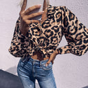 Chic Leopard Print Blouse for Women