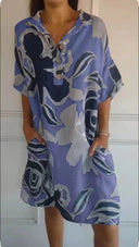 Chic Women's Beach Dress with Trendy Design and Side Pockets