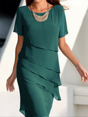 Flowing Layered Dress for Women