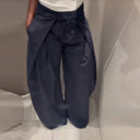 Chic Wide-Leg Fabric Trousers for Women