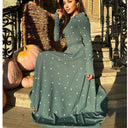 Chic Long Sleeve Maxi Dress with Side Slit