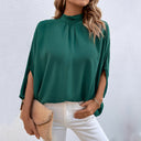Stylish Women's Blouse with Stand-Up Collar
