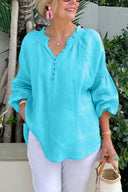 Stylish Women's Blouse with Smock Sleeves