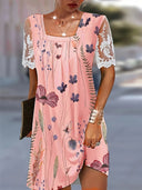 Floral Print Shift Dress for Women