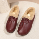 Chic Women's Slippers with Cozy Collar & Grip Sole