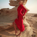 Chic Hooded Evening Dress for Women