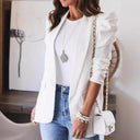 Chic Puff Sleeve Blazer Jacket for Women