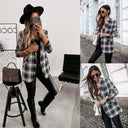 Chic Women's Checkered Blazer with Stylish Accents