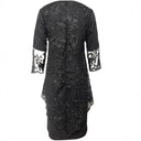 Floral Lace Sleeve Blouse Dress for Women