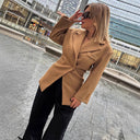 Chic Oversized Blazer Jacket with Button Accents