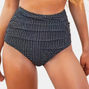Chic Women's High-Cut Bikini Set with Ruching