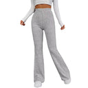 Women's Vertical Rib Flared Stretch Pants
